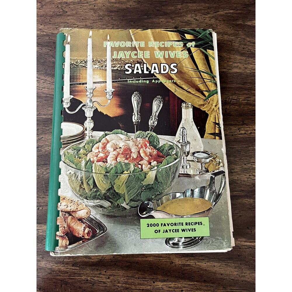 Favorite Recipes of Jaycee Wives 1968 Salads Cook Book Spiral Bound